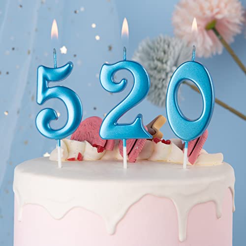 PHD CAKE 10-Count 0-9 Blue Elegant Number