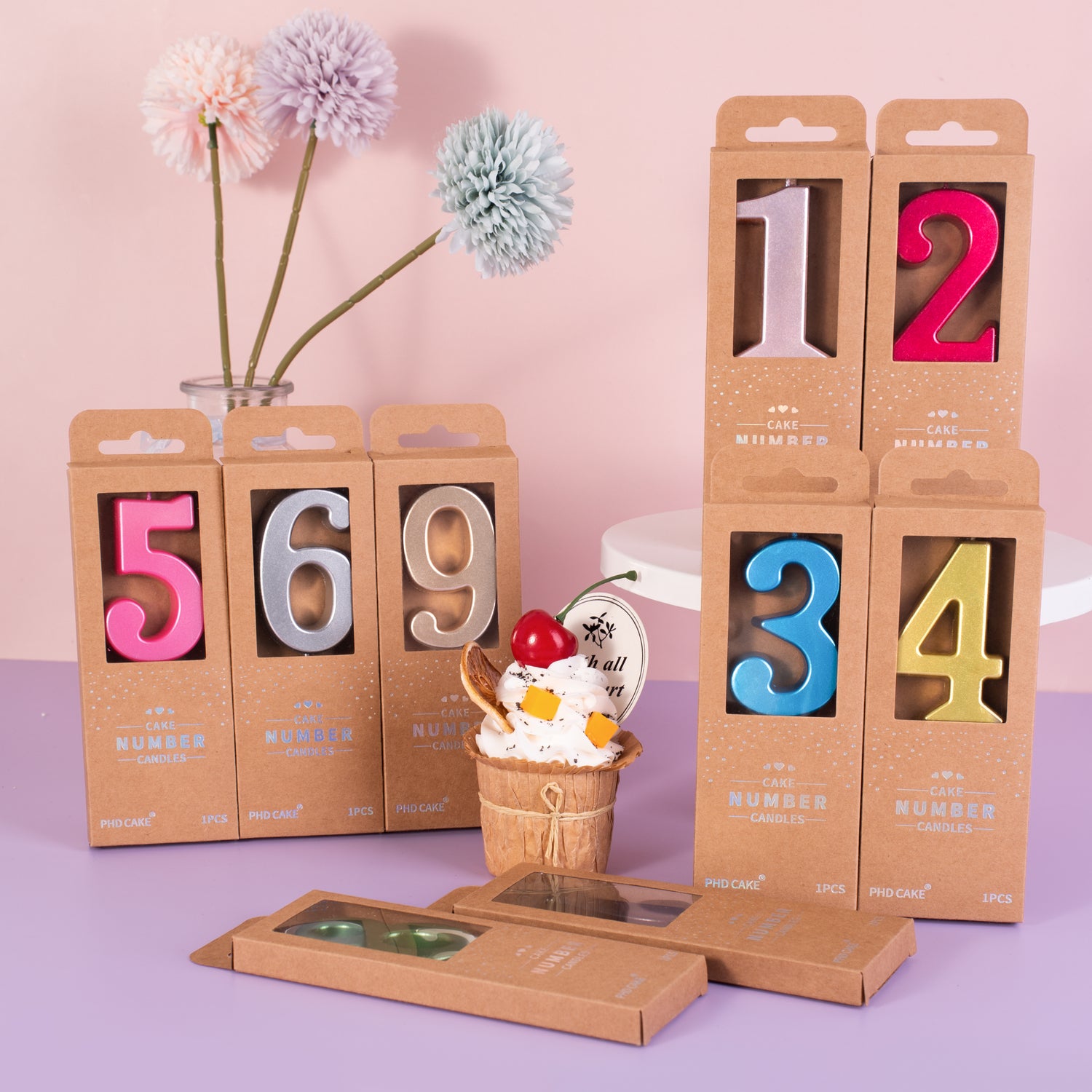 Modern Number Candles 2.76 Inch