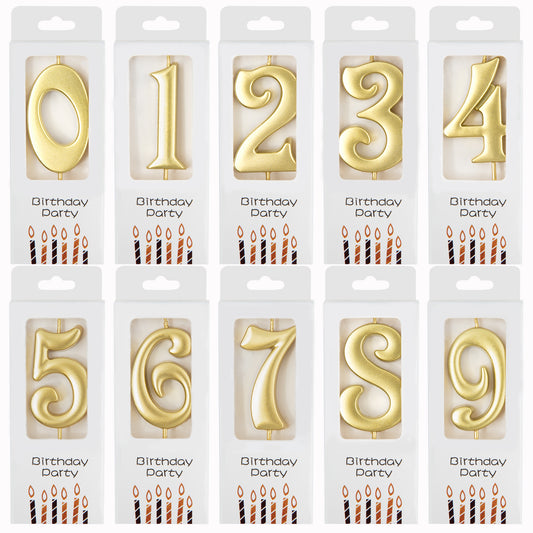 PHD CAKE 10-Count 0-9 Gold Elegant Number