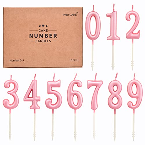 PHD CAKE 10-Pieces Pink Classical Number