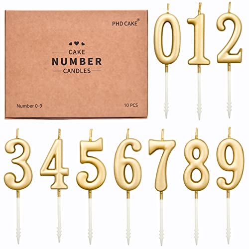 PHD CAKE 10-Pieces Champagne Classical Number