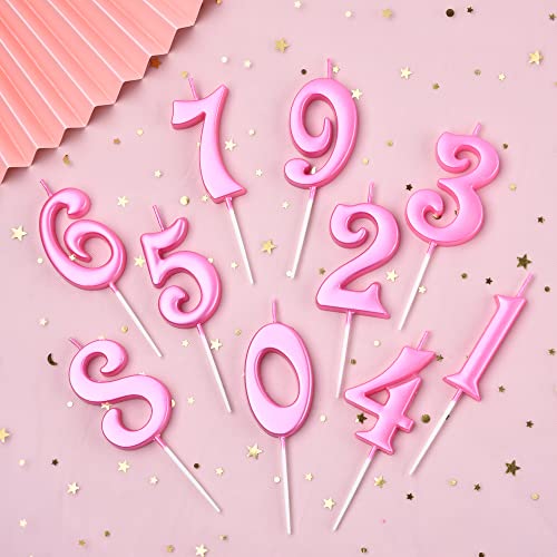 PHD CAKE 10-Count 0-9 Pink Elegant Number