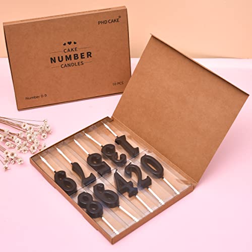 PHD CAKE 10-Pieces Black Classical Number