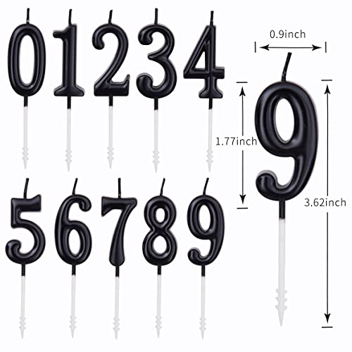 PHD CAKE 10-Pieces Black Classical Number