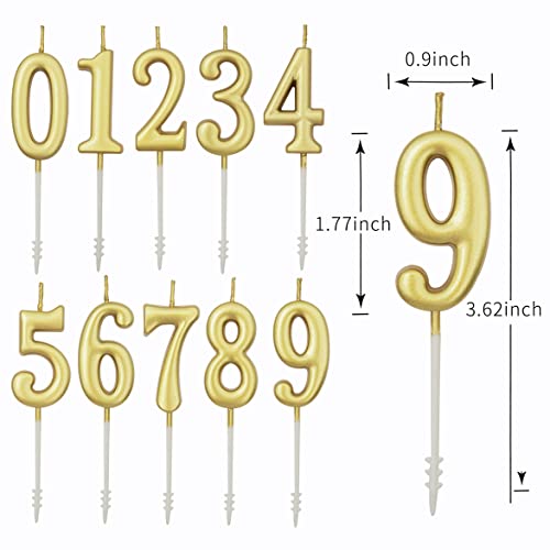 PHD CAKE 10-Pieces Gold Classical Number