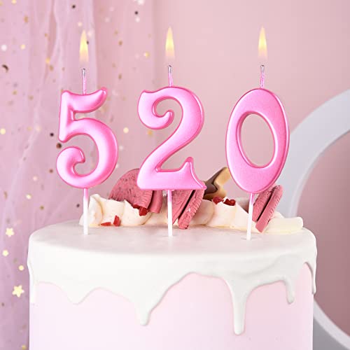 PHD CAKE 10-Count 0-9 Pink Elegant Number