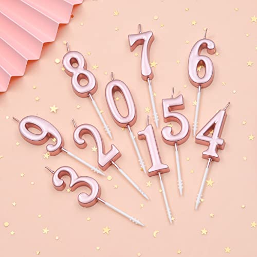 PHD CAKE 10-Pieces Rose Gold Classical Number