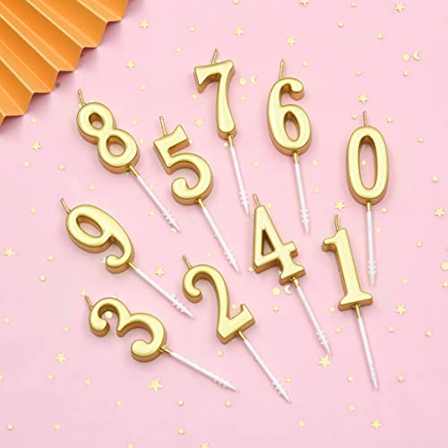 PHD CAKE 10-Pieces Gold Classical Number