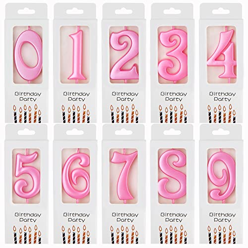 PHD CAKE 10-Count 0-9 Pink Elegant Number