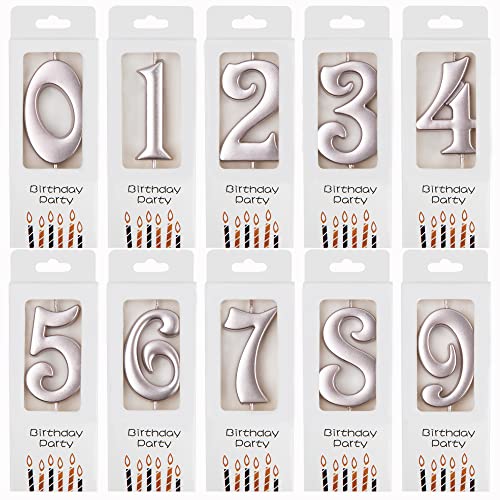 PHD CAKE 10-Count 0-9 Rose Gold Elegant Number